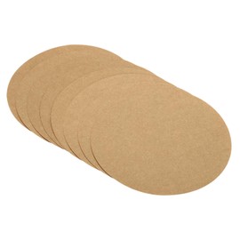 PATIKIL 5.9-inch Round Cardboard Paper, 20 Pcs 200GSM Blank Disc Circles Slices Cutouts Paper for Party Decorations DIY Craft Arts Drawing Painting Writing, Brown