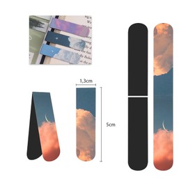MORSUNBELA Magnetic Bookmark Colourful Set for Book Lovers 12 Pieces Magnetic Bookmark Gift Magnet Page Markers Clip Bookmark