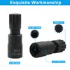 HARSKIYER Triple Square Spline Bit Socket Set for 3/8 Inch