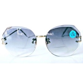 by De'Vons Optics Inc. Est. Since 1983 NWT True Vintage 90's Lady Diamond Cut Bi-Focal Reading Sunglasses +2.25 (Smoke)