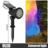 9-LED RGB Solar Spot Lights for Outdoor Landscaping – IP65