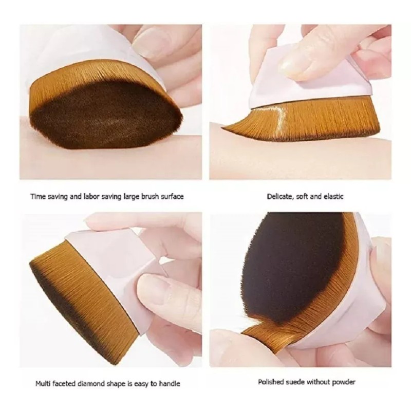 Factorinx Kit 2 Brochas De Maquillaje Alta Densidad, Estuche De