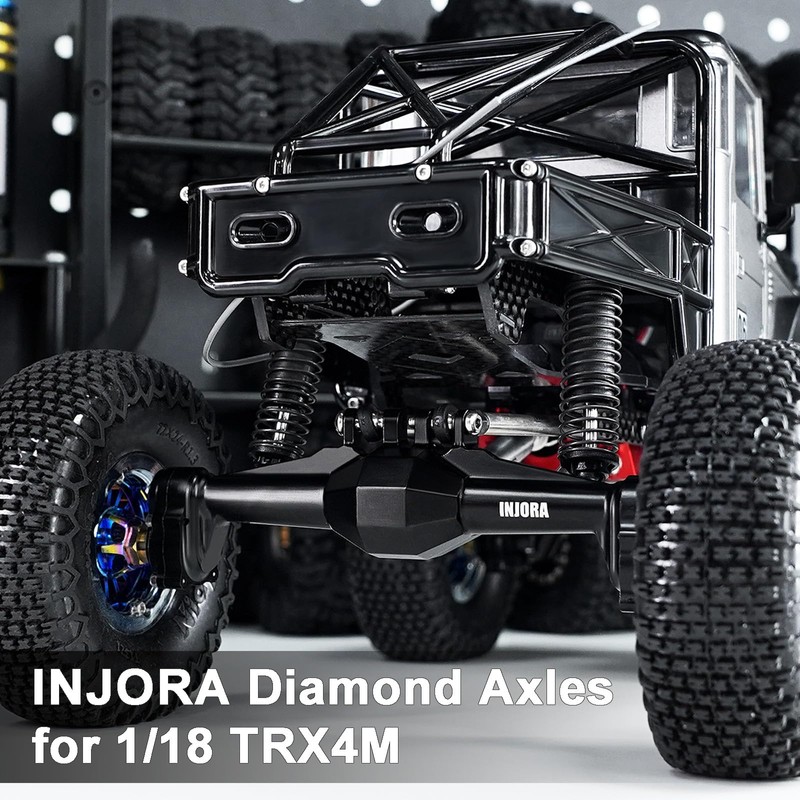 INJORA +5mm Diamond Portal Axles with Lay Down Servo Mount