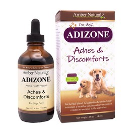 Amber NaturalZ Adizone Herbal Supplement for Dogs | Supports Healthy Inflammatory Response, Occasional Discomfort, and Joint Function | Natural Aid for Active and Aging Canines