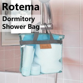 Rotema Mesh Shower with Zipper,11.8x9.8Inches Small Pool Bag,Shower Bags for Men Women，Gym Essentials,Camping Toiletry Bag(1pack, blue)