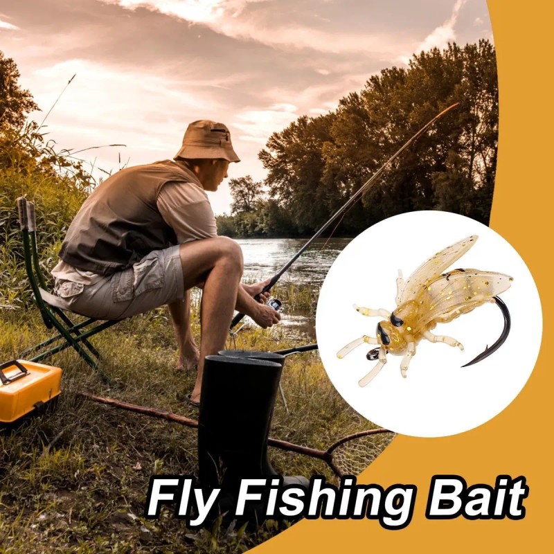Señuelos De Pesca Con Mosca Para Lubina, Cebo Artificial