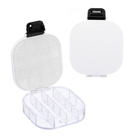 PATIKIL 16 Wells Paint Storage Box, Airtight Paints Moisturizing Container Folding Saving Painting Palette, Black