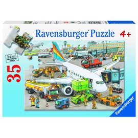 Ravensburger Busy Airport - 35 Piece Jigsaw Puzzle for Kids – Every Piece is Unique, Pieces Fit Together Perfectly
