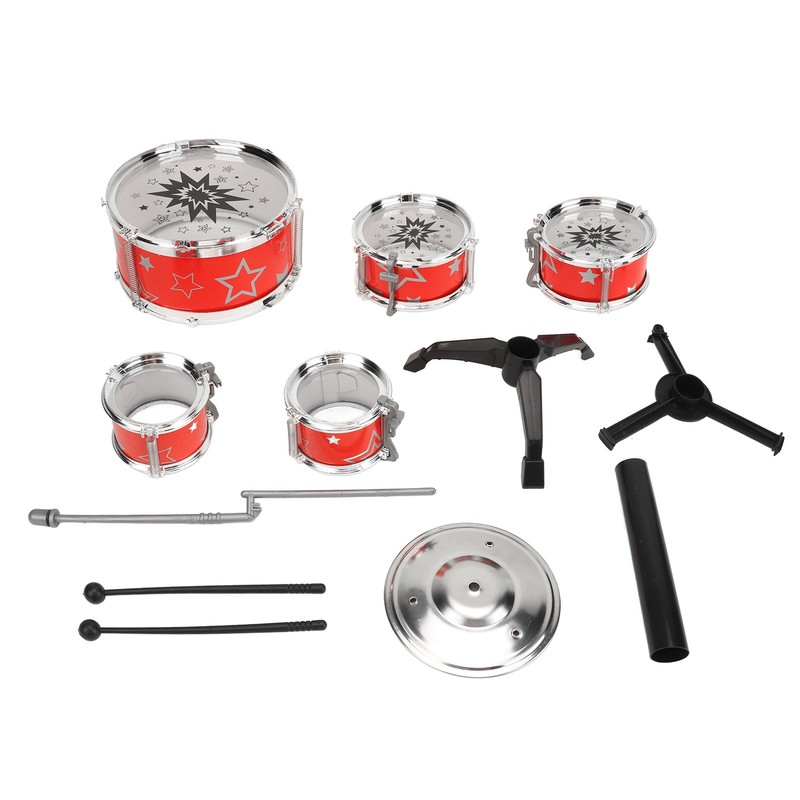 Toddler Jazz Drum Kit Hand Eye Coordination High Safety Sturdy