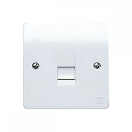 MK Logic Plus K427WHI 1-Gang Secondary Telephone Socket, Standard White