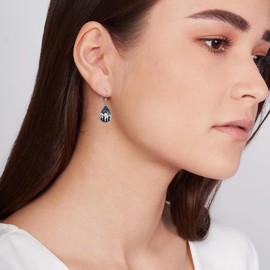 URONE Mountain Earrings for Women 925 Sterling Silver Mountain Dangle Earrings Jewelry Gift