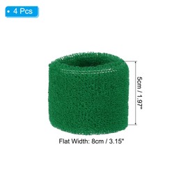 PATIKIL Sports Wristbands 8x5cm, 4 Pcs Wrist Sweatband Absorbent Cotton Terry Cloth Wrist Bands for Competitions Tennis Basketball Working Out Athletic Running, Green