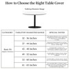 Yesad Round Fitted Tablecloth with Elastic Edge for Up to
