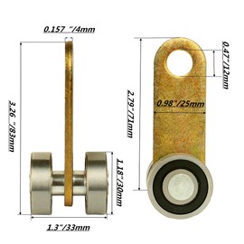 BIAXJUNY 2 Wheel Trolley Assembly Roller,Unistrut Trolley Roller Two Bearing Trolley Assembly for Use with 1-5/8" Wide and All1-5/8"Ortaller Strut Channel 4pc