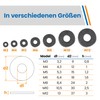 Topnorm24 Unterlegscheiben Edelstahl M6-10 Stck V2A Karosseriescheiben, rostfreie breite U-