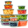 24pc Set Glass Food Storage Containers & Bowls with Airtight