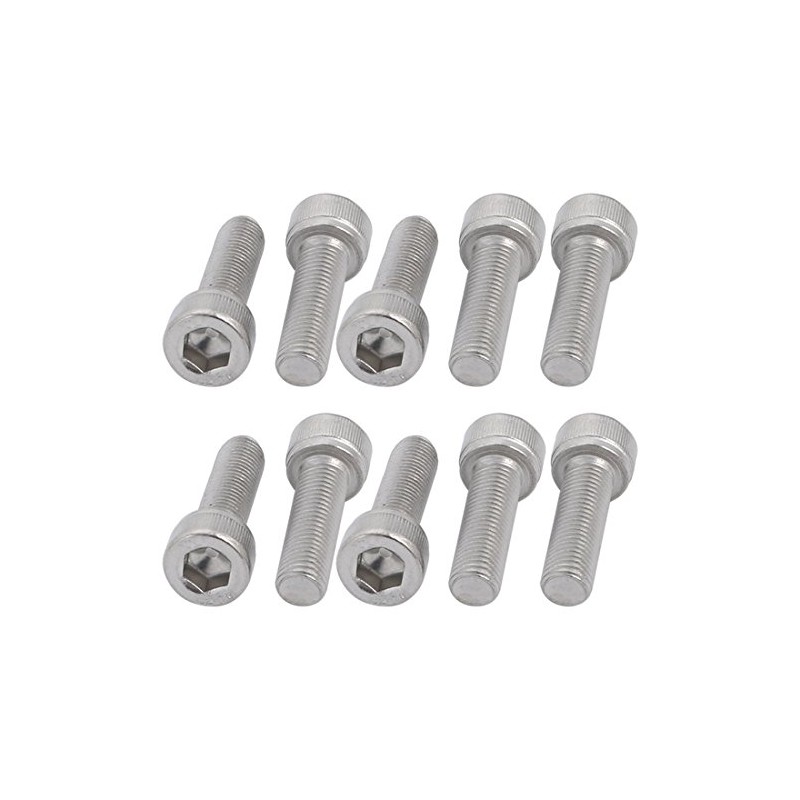 Sourcingmap M6x20mm 0.75mm Pitch 304 Stainless Steel Hex Socket Head