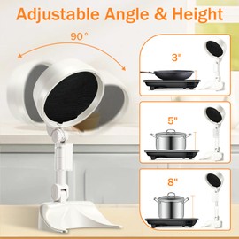 KOSGHO Portable Range Hood Exhaust Fan, 3 Speeds, Adjustable Height & Angel