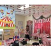 NE-AS Red White Stripe Circus Tent Wall Backdrop Carnival Party