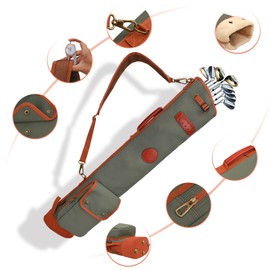 TOURBON Canvas-Golfschläger-Schutzhülle, leicht, für Herren und Damen, Grün