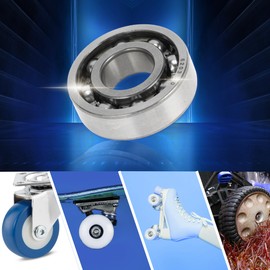 ACROPIX 6203 Deep Groove Ball Bearings P0 17x40x12mm Lubricated Bearings Open Type Silver Tone Scooter Skateboard Wheel - Pack of 2