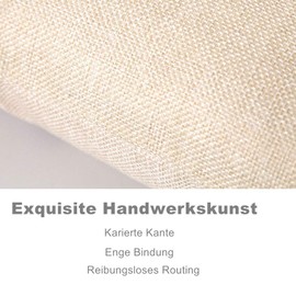 mefound 4er Set Dekorativ Kissenbezug 45 x 45cm, Kissen Fällen Zuhause und Sofa Büro Dekor Kissenhülle aus Baumwolle Leinen,18X18 Inch