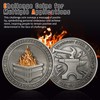 Antique Silver Dumpster Fire Coin Funny Dumpster Fire Desk Accessories