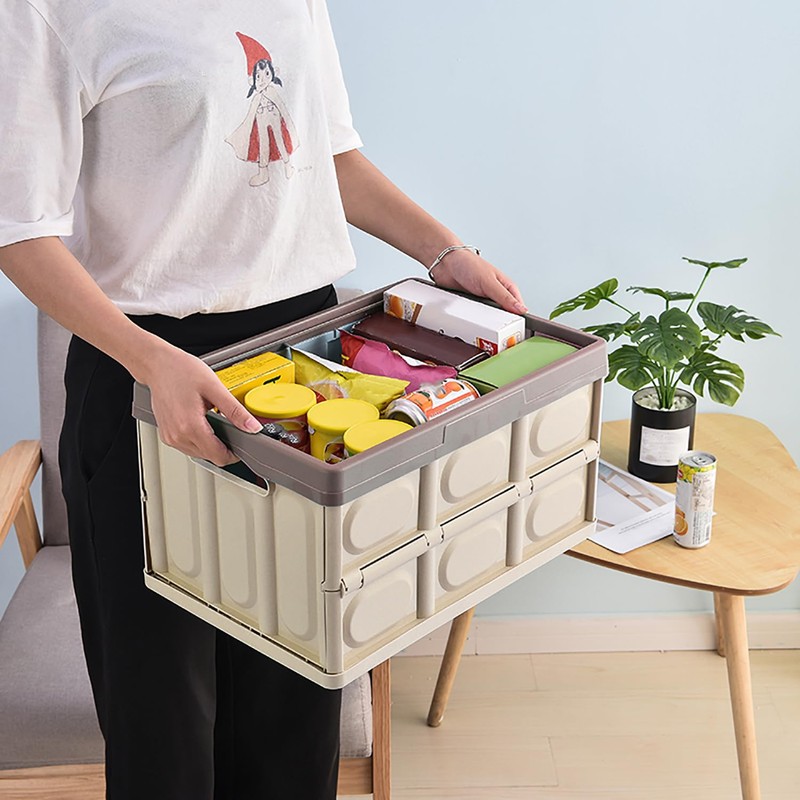 jocabo Collapsible Storage Box with lid 30L Lidded Storage Bin