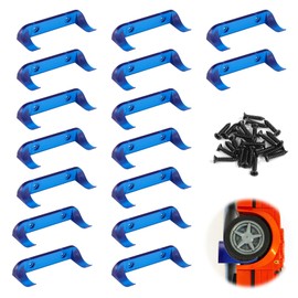 16pcs Car Display Wall Mount, Stable Vertical Toy Car Holder Compatible with Speed Champion Series for Model Collection Enthusiasts(Blue)