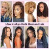 Geogroket Afro Kinkys Bulk Human Hair 30g/Pack for Mini Twist,