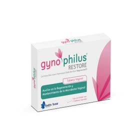 Gynophilus Restore Tabletas Vaginales Auxiliar en la Regeneracion y Manteninimeto de la Microbiota Vaginal - 2 Tabletas Vaginales