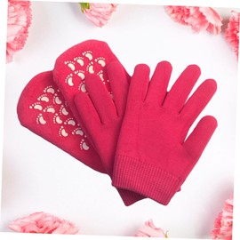 IWOWHERO Gel Moisturizing Spa Gloves and Socks for Hand and Foot Care Hydrating Thermoplastic Gel Nourishing Plant Oils Softens Rosy Red
