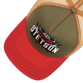 Stetson Festival Trucker Cap Snapback Men's Summer Winter, beige / red, Unit size