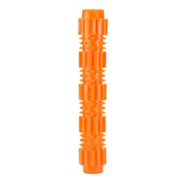 EVTSCAN Dog Rubber Bone Toy Teeth Cleaning Playing Interaction Training Tough and Durable Chew Toy(M-Orange)
