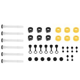 Manicar 6 Sets Gas Fuel Can Spout Cap Replacement Kit with Gasket, Stopper, Cap, Vent Plugd, Vent Cap (Total 36 pieces)
