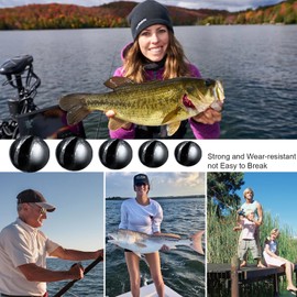 Sanweal 120pcs Large Fishing Weights Sinkers, 5 Sizes Split Shot Fishing Weights, Removable Round Sinkers, for Freshwater and Saltwater