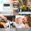 Kitchen Timer, Digital Visual Timer 24-Hours Magnetic Clock Stopwatch Count-Up