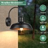 11" Outdoor Wall Lights, 2-Pack Black Wall Sconces Farmhouse Gooseneck