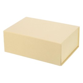 PATIKIL 9x6x3.3 Inch Gift Box with Lid, Magnetic Closure Collapsible Paper Rectangle Favor Boxes for Wedding Valentine's Day Birthday Gift Packaging, Natural Color