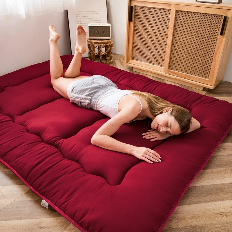 MAXYOYO Japanese Floor Mattress Futon Mattress, Thicken Sleeping Pad Foldable