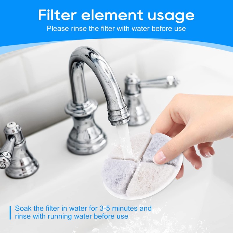 12 Pack Cat Water Fountain Filters, Filter Replacement Compatible with