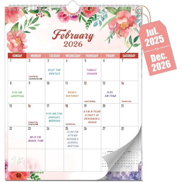 Does not apply 18 Month Calendar July 2025-Dec 2026, 11"
