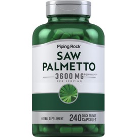 Piping Rock Piping Rock Saw Palmetto Extract 3600mg | 240 Capsules | for Men and Women | Non-GMO, Gluten Free Supplement