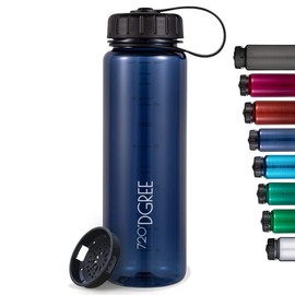 720°DGREE simplBottle Water Bottle - 500 ml, 1000 ml, 1500 ml - Perfect Wide Neck Sports Bottle, Leakproof, BPA-Free, blue, 1500ml