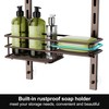 Orimade Over the Door Shower Caddy Adjustable 5 Tier Bronze,Bathroom