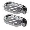 DH-LINK 2X Soap Dish Adjustable Shower Rail Slide Soap Plates