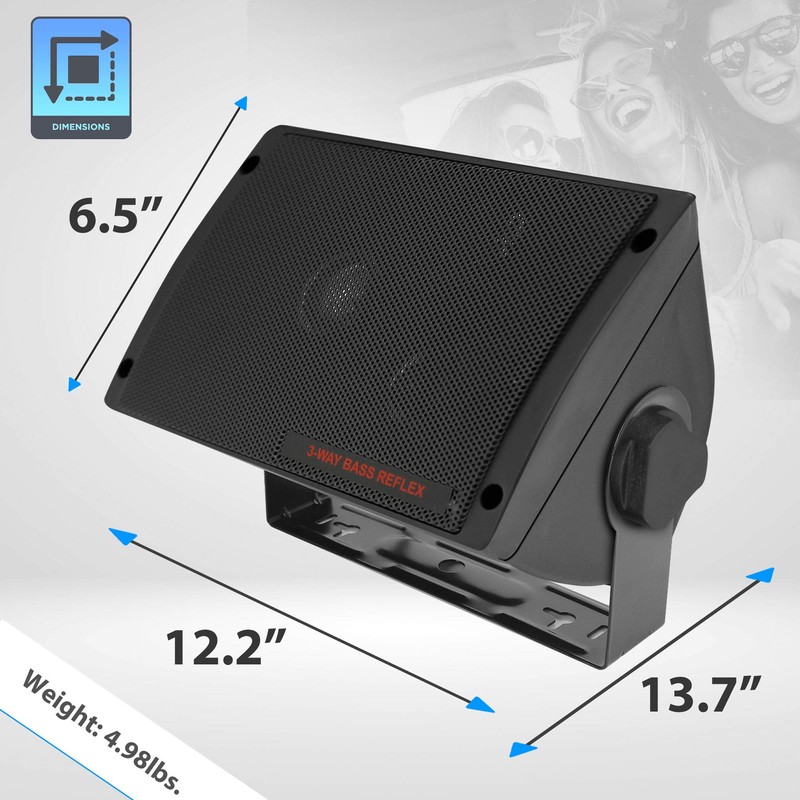 Pyramid 2060 300-Watt 3-Way Mini Box Speaker System