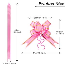 YICOTA Pull Bows 100 Pcs Decorative Assorted Colors Bows for Gift Wrapping Flower Presents Basket Birthday Wedding Valentine Tie Crafts -10 Colors