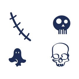 Tattwo.me – Temporäre Tattoos für Erwachsene und Kinder, hält 2 Wochen, wasserfest – 4 Symbole (zum Ausschneiden) – Pflanzliche Tinte – EU-Kosmetik-Zertifikat – (P0997)