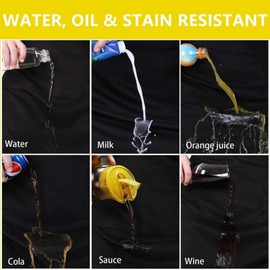 Will Well Will Well Chef Apron for Men and Women - 33" x 27" Large with 38" Waist Ties for a Comfy and Snug Fit, Durable and Lightweight, with 2 Spacious Pockets for Your Cooking Essentials - 1-Pack, Black